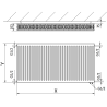 Mexen CV22 панелен радиатор 600 x 700 мм, долно свързване, 1157 W, антрацит
