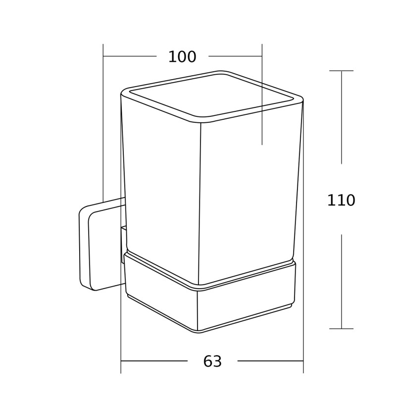 Mexen Asis чаша за четки за зъби, златна - 7017638-50