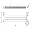 Mexen Line CVL22 панелен радиатор 600 x 1600 mm, долно свързване, 2532 W, бял - W622L-060-160-00