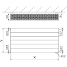 Mexen Line CVL33 плочков радиатор 400 x 1100 мм, долно свързване, 1740 W, бял - W633L-040-110-00