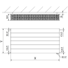 Mexen CVL33 Линен плочен радиатор 400 x 1800 mm, долно свързване, 2847 W, бял