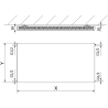 Mexen CF11 Flat панелен радиатор 600 x 1300 мм, странично свързване, 1018 W, бял