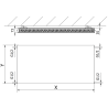 Mexen Flat CF21 панелен радиатор 600 x 1200 мм, странично свързване, 1452 W, бял - W421F-060-120-00