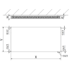 Mexen Flat CVF11 панелен радиатор 600 x 2000 мм, долно свързване, 1567 W, бял - W611F-060-200-00