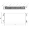 Mexen Flat CF33 радиатор панелен 400 x 1600 mm, странично свързване, 2530 W, бял - W433F-040-160-00