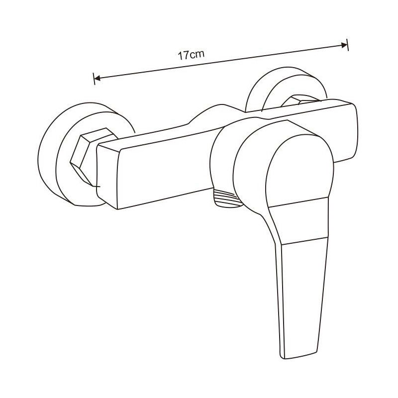 Mexen Caro душ батерия, хром - 746640-00