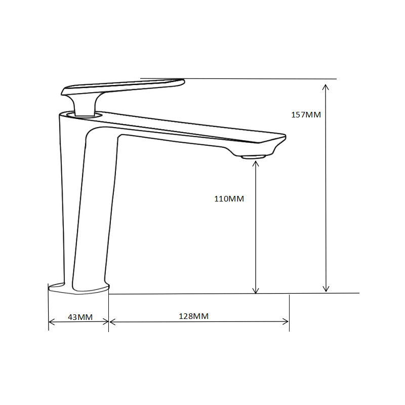 Mexen Ares смесител за мивка, черен - 744100-70