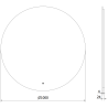 Mexen Erg осветено огледало за баня, кръгло 100 cm, LED 6000K, анти-пара - 9823-100-100-611-00