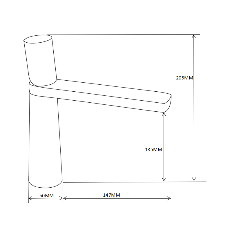 Mexen Nox смесител за мивка, черен - 744200-70