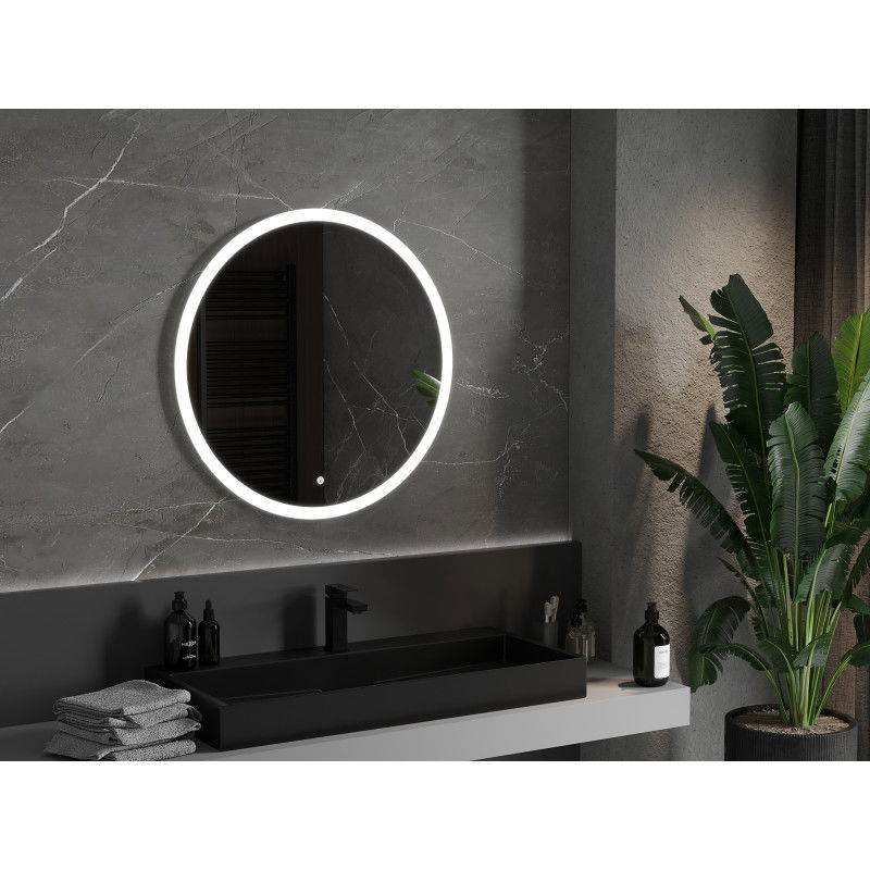 Mexen Oro огледало за баня с подсветка, кръгло 80 см, LED 6000K, против конденз - 9824-080-080-611-00