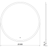 Mexen Oro огледало за баня с подсветка, кръгло 100 см, LED 6000K, антиоблака - 9824-100-100-611-00