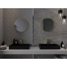 Mexen Loft Кръгло огледало за баня 30 см, рамка в четкано злато - 9850-030-030-000-50