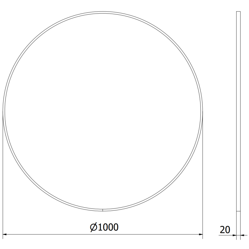 Mexen Loft кръгло огледало за баня 100 см, златна рамка - 9850-100-100-000-50