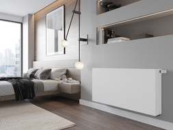Mexen Flat CVF33 плосък радиатор 300 x 1400 mm, долно свързване, 1736 W, бял - W633F-030-140-00