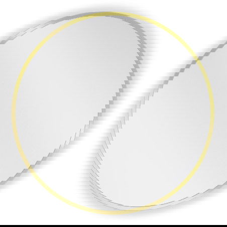 Mexen Loft огледало за баня кръгло 40 см, златна рамка - 9850-040-040-000-50