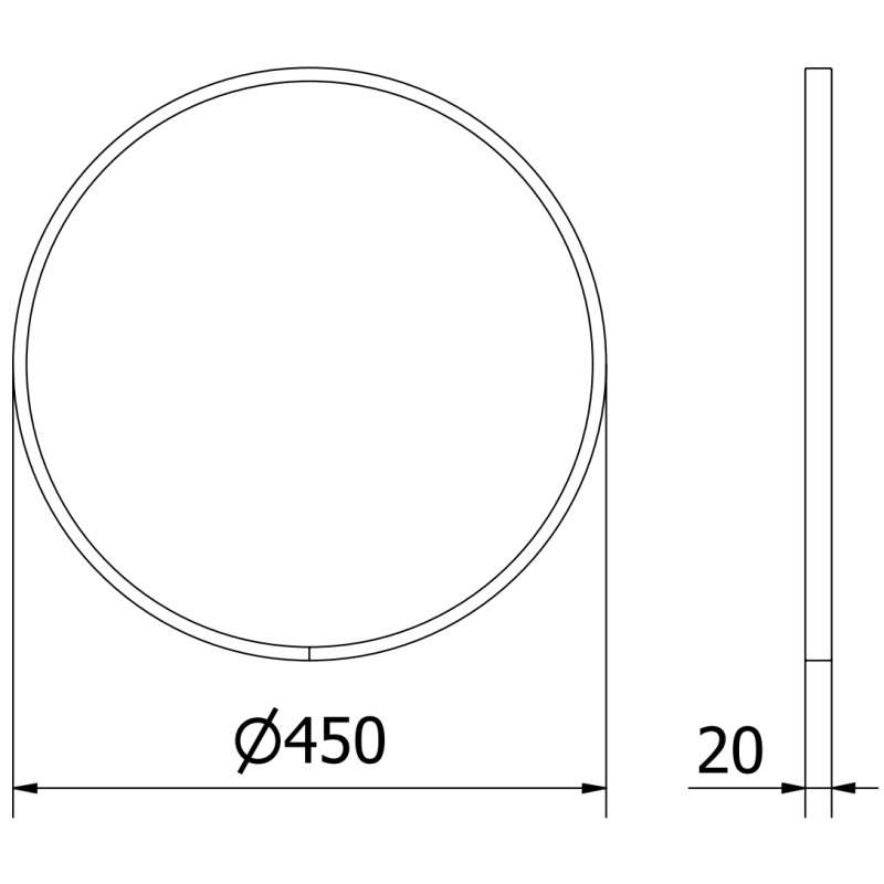 Mexen Loft кръгло огледало за баня 45 см, златна рамка - 9850-045-045-000-50