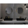 Mexen Loft баня огледало кръгло 65 см, златна рамка - 9850-065-065-000-50