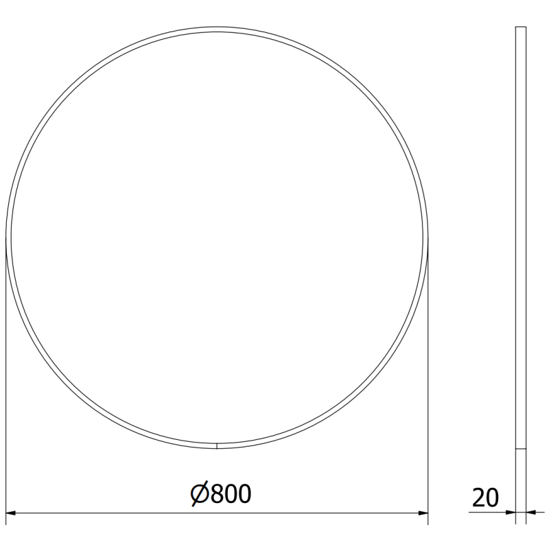 Mexen Loft кръгло огледало за баня 80 см, златна рамка - 9850-080-080-000-50
