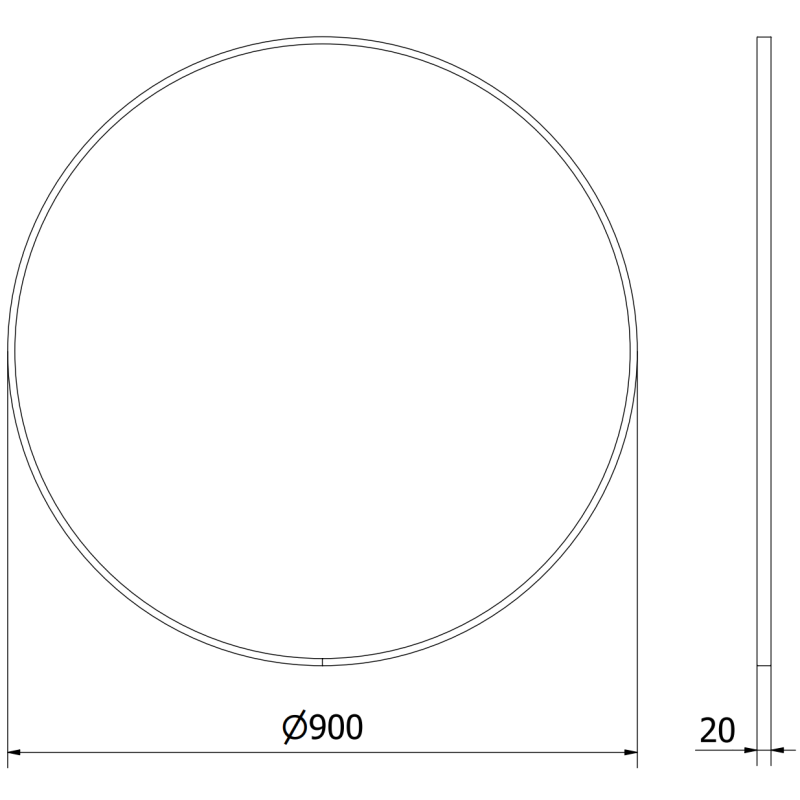 Mexen Loft кръгло огледало за баня 90 см, златна рамка - 9850-090-090-000-50