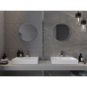 Mexen Loft кръгло банско огледало 30 см, рамка инокс - 9850-030-030-000-10