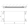 Mexen CF11 Панелен радиатор Flat 600 x 1400 mm, странично свързване, 1097 W, антрацит