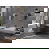 Mexen Loft огледало за баня, кръгло 40 см, рамка инокс - 9850-040-040-000-10