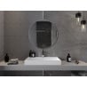 Mexen Loft кръгло огледало за баня 80 см, рамка инокс - 9850-080-080-000-10