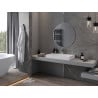 Mexen Loft кръгло огледало за баня 80 см, рамка инокс - 9850-080-080-000-10