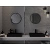 Mexen Loft кръгло огледало за баня 55 см, черна рамка - 9850-055-055-000-70