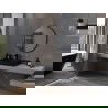 Mexen Loft кръгло огледало за баня 85 см, черна рамка - 9850-085-085-000-70