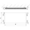 Mexen CF21 Плосък панелен радиатор 500 x 1800 мм, странично свързване, 1815 W,