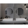 Mexen Loft кръгло банско огледало 70 см, бяла рамка - 9850-070-070-000-20
