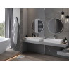 Mexen Loft окръгло огледало за баня 70 см, бяла рамка - 9850-070-070-000-20