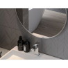 Mexen Loft кръгло банско огледало 30 см, рамка инокс - 9850-030-030-000-10