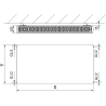 Mexen CF22 Flat панелен радиатор 400 x 1200 мм, странично свързване, 1366 W, антрацит