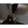Mexen Loft Кръгло огледало за баня 30 см, рамка в четкано злато - 9850-030-030-000-50