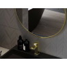 Mexen Loft баня огледало кръгло 65 см, златна рамка - 9850-065-065-000-50