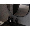 Mexen Loft Кръгло банно огледало 65 см, черна рамка - 9850-065-065-000-70