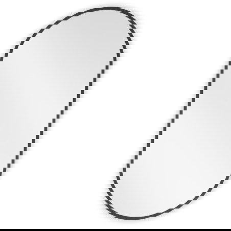 Mexen Loft овално огледало за баня 75 x 40 cm, черна рамка - 9851-075-040-000-70