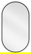 Mexen Loft овално огледало за баня 75 x 40 cm, черна рамка - 9851-075-040-000-70