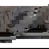 Овално огледало за баня Mexen Loft 80 x 40 см, черна рамка - 9851-080-040-000-70