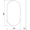 Mexen Loft овално огледало за баня 80 x 45 cm, златна рамка - 9851-080-045-000-50
