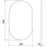 Mexen Loft овално огледало за баня 85 x 50 см, черна рамка - 9851-085-050-000-70