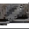 Овално огледало Mexen Loft за баня 85 x 50 см, черна рамка - 9851-085-050-000-70