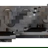 Mexen Loft овално огледало за баня 90 x 45 см, черна рамка - 9851-090-045-000-70