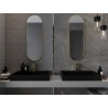 Mexen Loft Овално огледало за баня 100 x 35 см, рамка в цвят матово злато