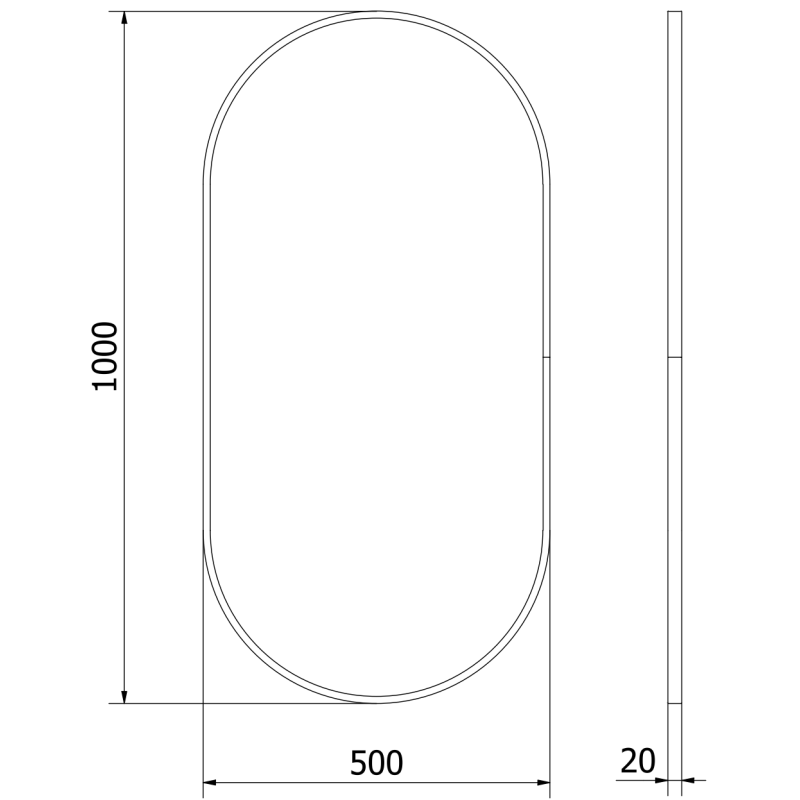 Mexen Loft овално огледало за баня 100 x 50 cm, златна рамка - 9851-100-050-000-50
