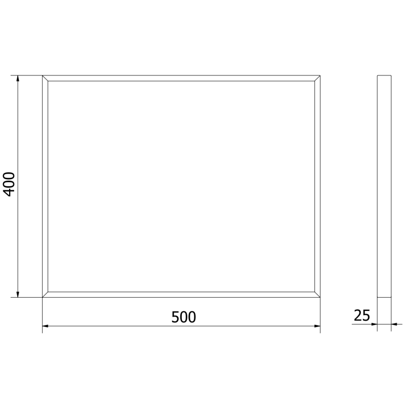 Mexen Loft правоъгълно огледало за баня 50 x 40 см, златна рамка - 9852-050-040-000-50