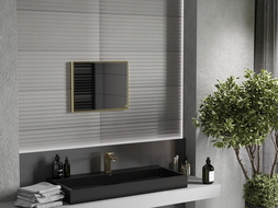 Mexen Loft правоъгълно огледало за баня 50 x 40 см, златна рамка - 9852-050-040-000-50