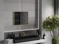 Mexen Loft правоъгълно огледало за баня 60 x 50 cm, златна рамка - 9852-060-050-000-50